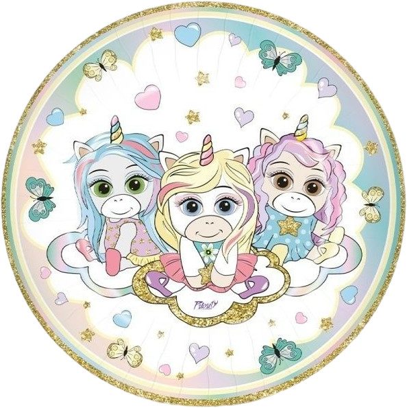 Набор тарелок одноразовых «Малышки-единорожки» | PrioritY