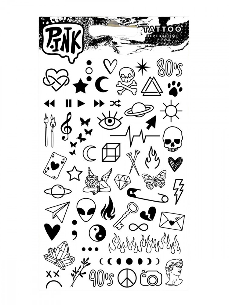 Наклейки-тату переводные | Pink
