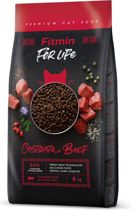 Корм для кастрированных кошек с говядиной «Castrate» | For Life Cat | Fitmin