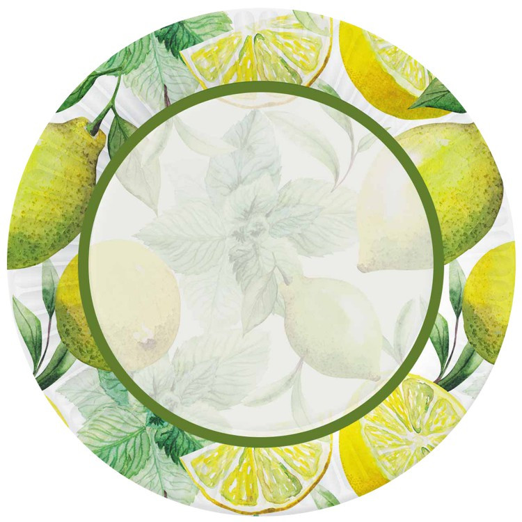 Набор тарелок бумажных «Лимоны» | Лимоны | ND Play