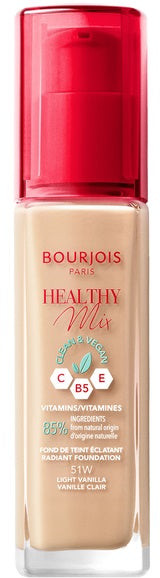 Тональный крем для лица «Clean&Vegan», оттенок 51W Light Vanilla | Healthy Mix | Bourjois