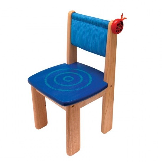Детский стульчик - деревянный (голубой) | I'm Toy