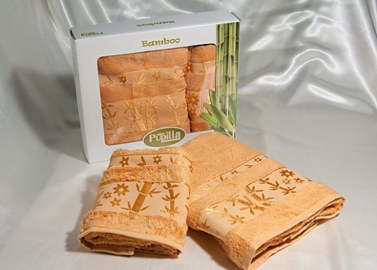 Набор полотенец «Pupilla», 2 шт (арт. plt031-2, бамбук, размер 50х90, 70х140) | ТекстильГрупп