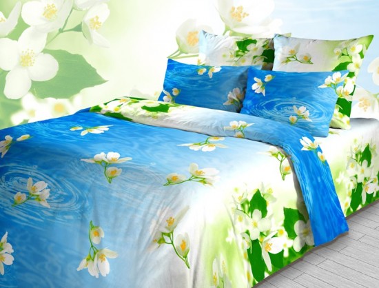 Комплект постельного белья «Жасмин» (арт. 3724/1, 1,5-спальный, бязь, 2 наволочки 70х70) | ТДЛ Текстиль