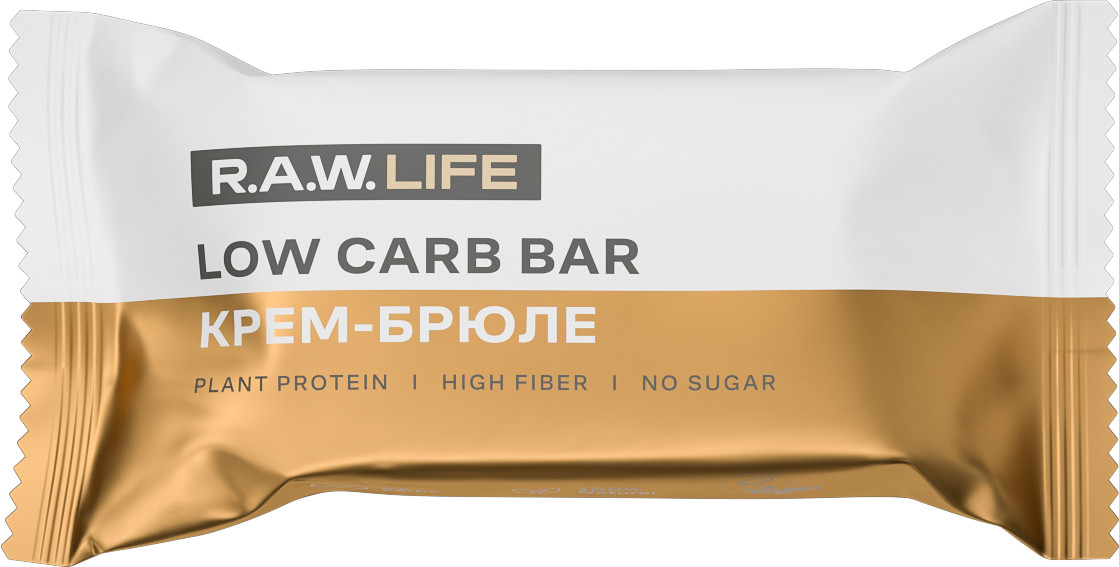 Батончик ореховый низкоуглеводный «Крем-брюле» | Low Carb | R.A.W. Life