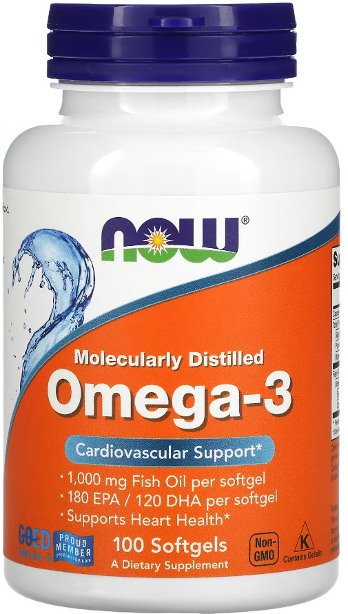 Капсулы жевательные «OMEGA-3» | NOW Foods