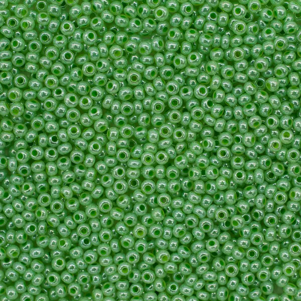 Бисер жемчужный, цвет 37156 зеленый | Preciosa