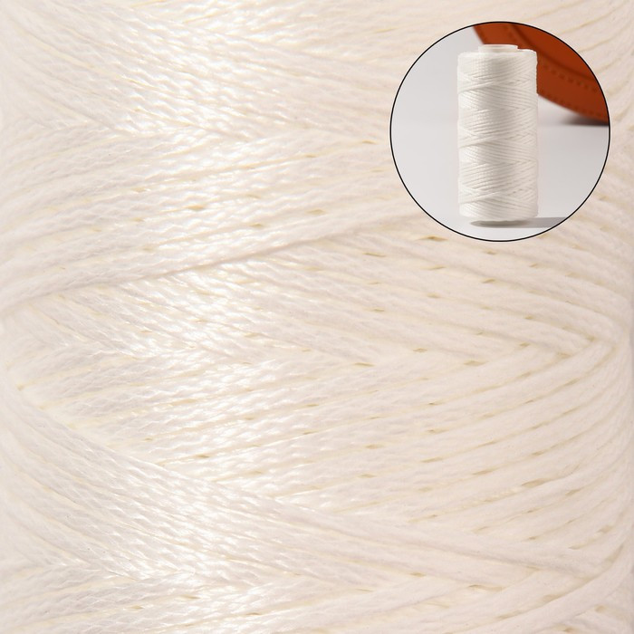 Нить вощеная, цвет белый