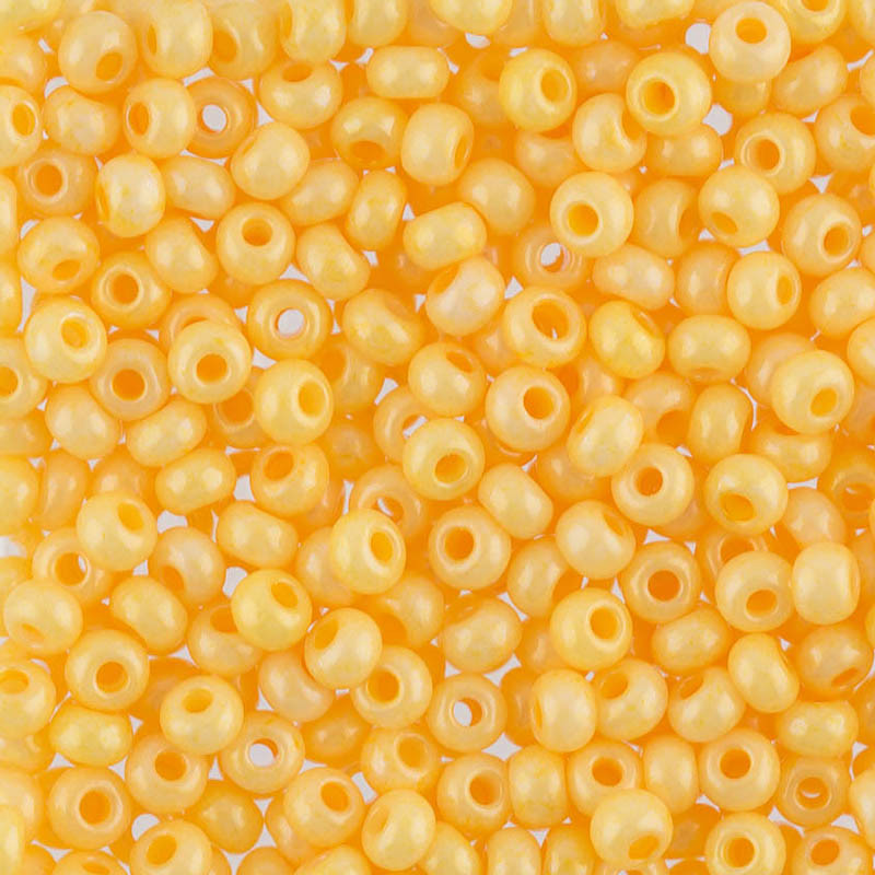 Бисер непрозрачный с покрытием, цвет 16183 желтый | Preciosa
