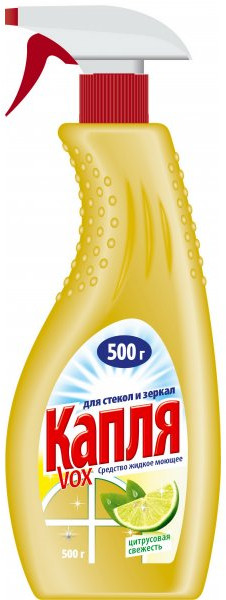 Средство моющее для стекол и зеркал «Цитрусовая свежесть» | Капля VOX