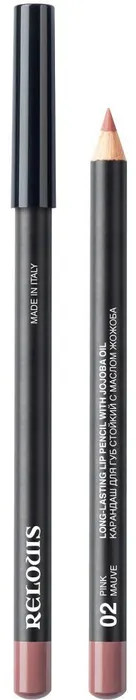 Карандаш для губ стойкий с маслом жожоба, тон 02 Pink mauve | RELOUIS