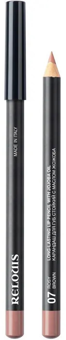 Карандаш для губ стойкий с маслом жожоба, тон 07 Rosy brown | RELOUIS