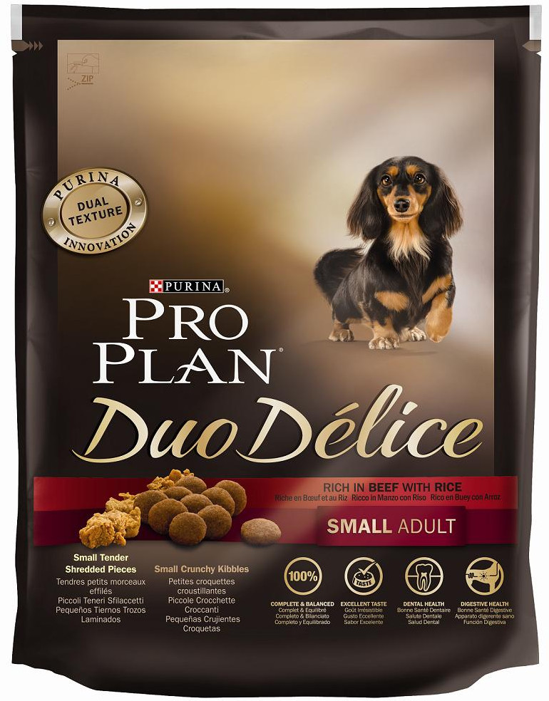 Корм для собак мелких пород с говядиной и рисом | Duo Delice | Purina