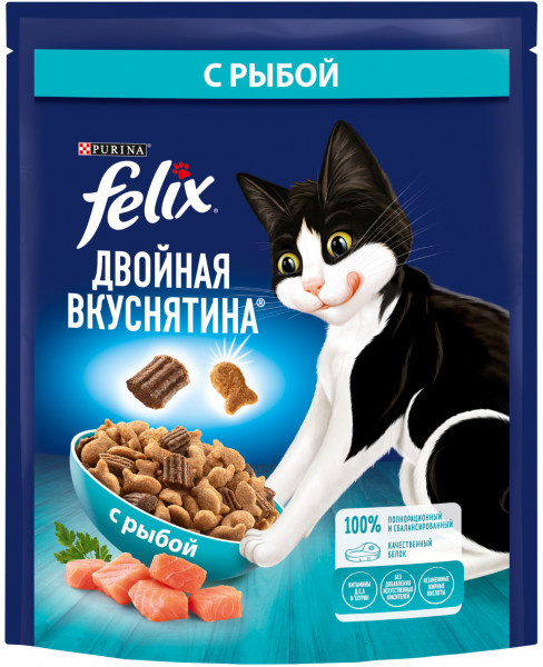 Корм для кошек с рыбой «Двойная вкуснятина» | Felix
