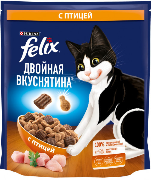 Корм для кошек с птицей «Двойная вкуснятина» | Felix