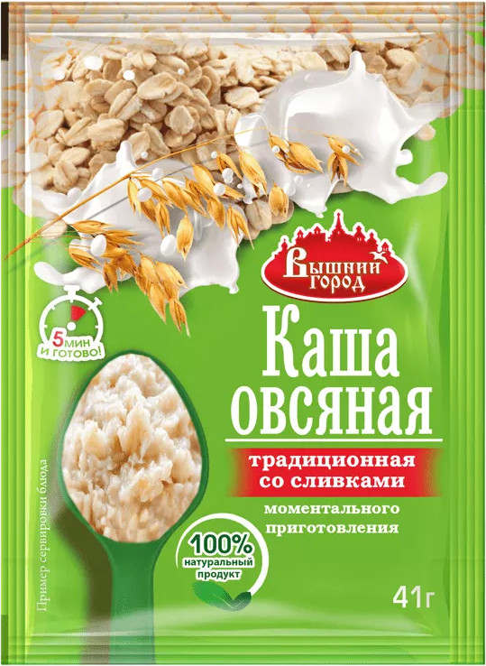 Каша овсяная «Традиционная со сливками» | Вышний город