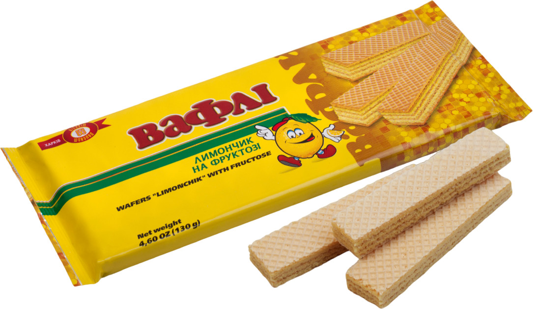 Вафли «Лимончик» на фруктозе | Корпорация «Бисквит-шоколад»