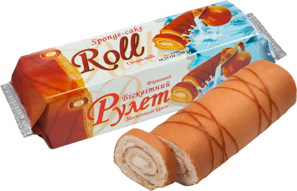 Рулет бисквитный «Молочный крем» | Фирменный