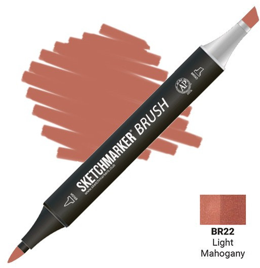 Маркер-кисть двусторонний, BR22 Светлый коричневато-красный | Sketchmarker Brush | Sketchmarker
