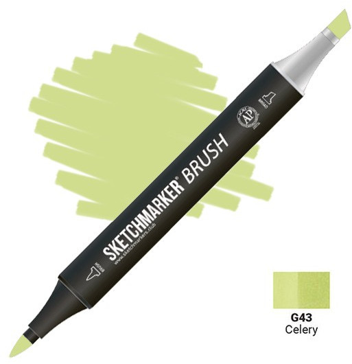 Маркер-кисть двусторонний, G43 Сельдерей | Sketchmarker Brush | Sketchmarker
