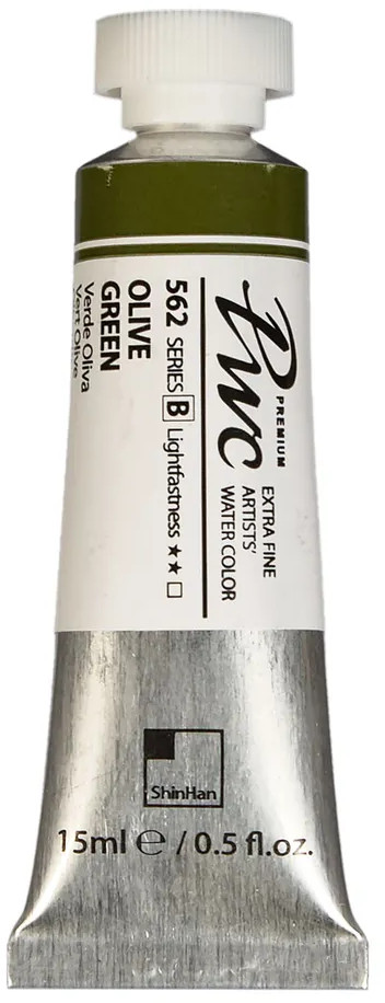 Краска акварельная в тубе, 562 оливково-зеленый | PWC | ShinHan Art