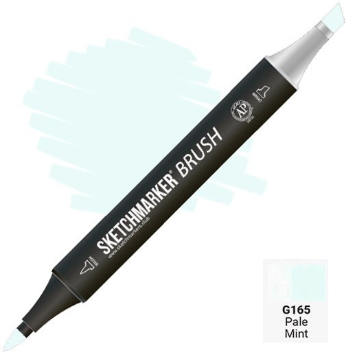 Маркер-кисть двусторонний, G165 Бледная мята | Sketchmarker Brush | Sketchmarker