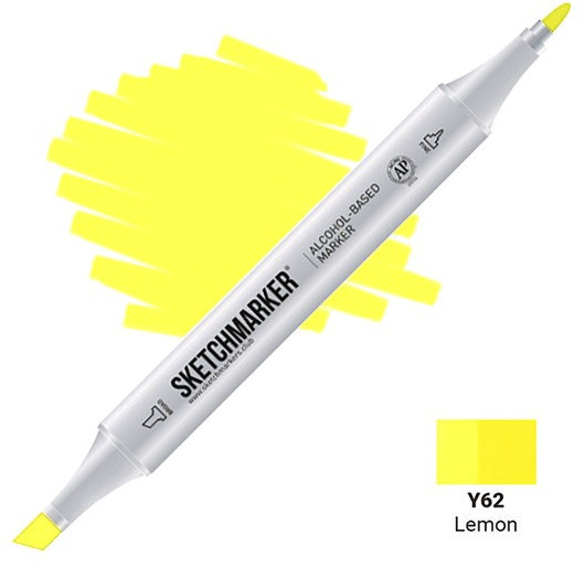 Маркер на спиртовой основе двусторонний, Y62 Лимон | Sketchmarker