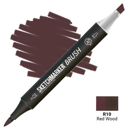 Маркер-кисть двусторонний, R10 Красное дерево | Sketchmarker Brush | Sketchmarker