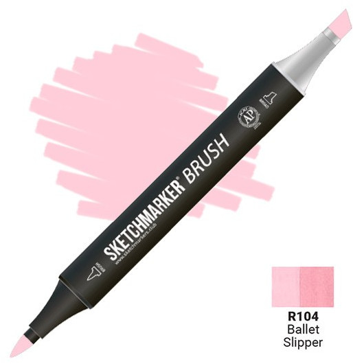 Маркер-кисть двусторонний, R104 Пуанты | Sketchmarker Brush | Sketchmarker