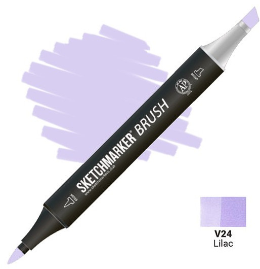 Маркер-кисть двусторонний, V24 Сиреневый | Sketchmarker Brush | Sketchmarker