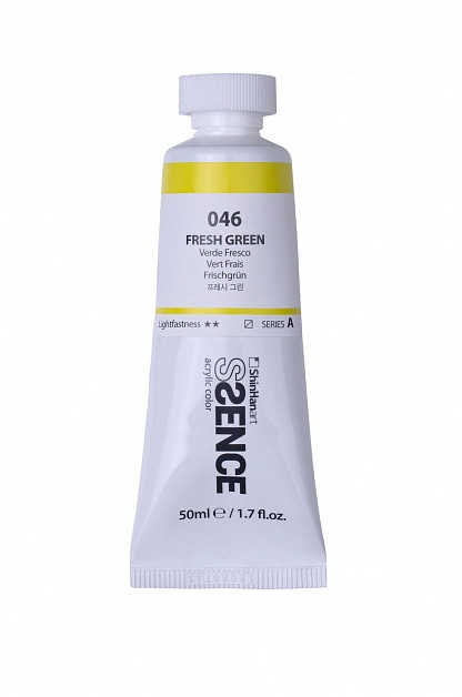 Краска акриловая, 046 зелёный салатовый | Ssence | ShinHan Art