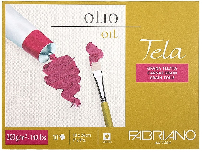 Блок-склейка для масла со структурой холста «Tela» | Fabriano
