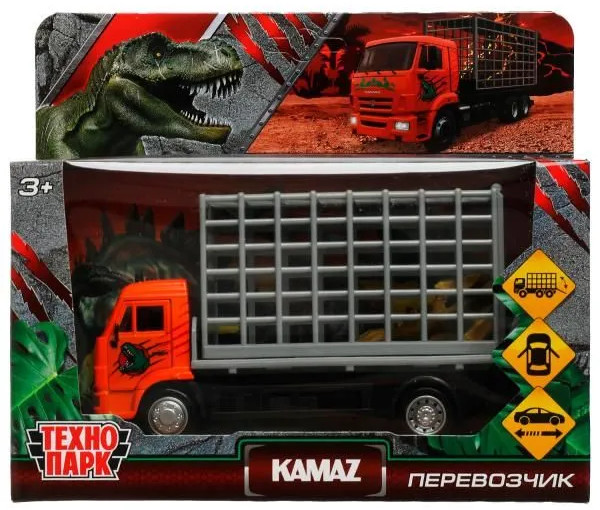 Машина инерционная «КамАЗ перевозчик с динозавром» | Технопарк