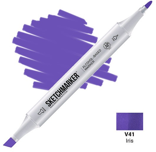 Маркер на спиртовой основе двусторонний, V41 Ирис | Sketchmarker