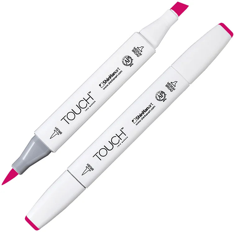 Маркер на спиртовой основе двусторонний, R3 Красная роза | TWIN Brush | Touch