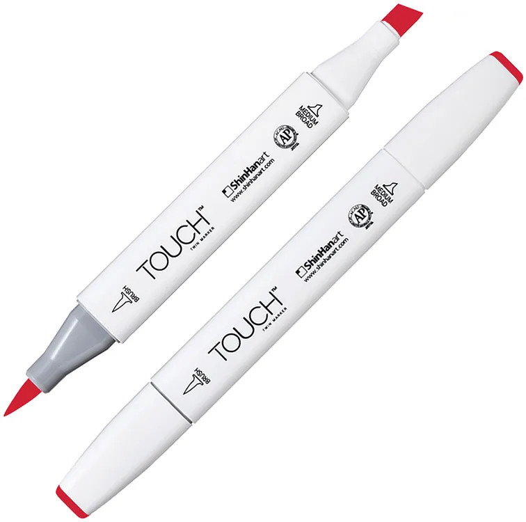 Маркер на спиртовой основе двусторонний, R15 Светло-оранжевый | TWIN Brush | Touch