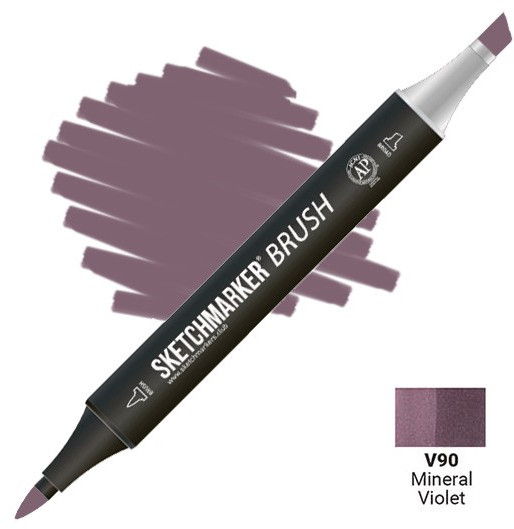 Маркер-кисть двусторонний, V90 Фиолетовый минерал | Sketchmarker Brush | Sketchmarker