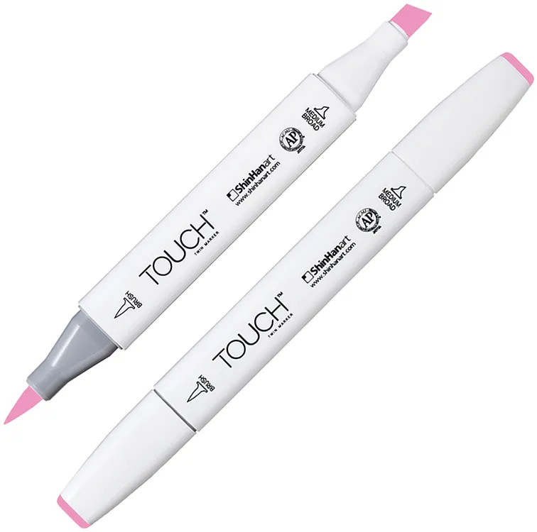 Маркер на спиртовой основе двусторонний, P88 Пурпурный сероватый | TWIN Brush | Touch