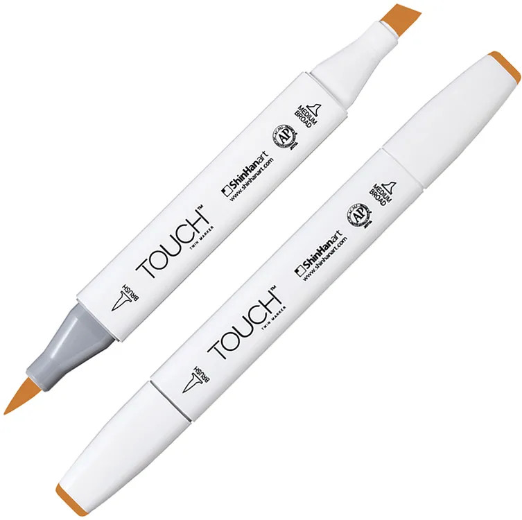 Маркер на спиртовой основе двусторонний, BR103 Коричневый картофельный | TWIN Brush | Touch