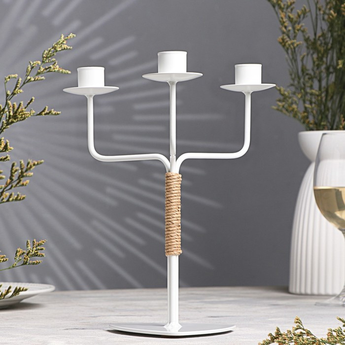 Подсвечник на 3 свечи «Шандал» | Омский свечной завод