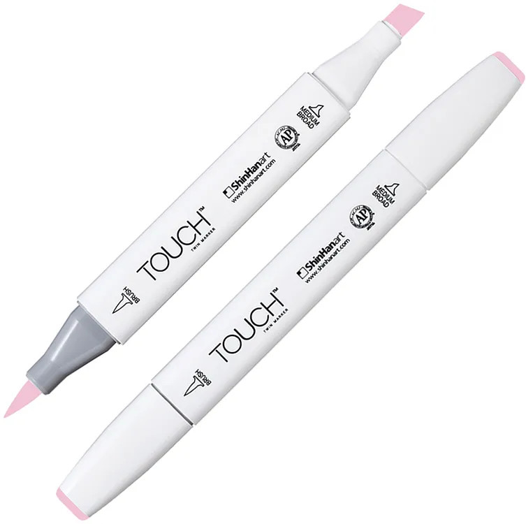 Маркер на спиртовой основе двусторонний, RP137 Розовый средний | TWIN Brush | Touch