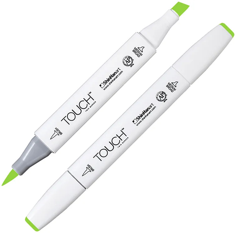 Маркер на спиртовой основе двусторонний, GY234 Зеленая листва | TWIN Brush | Touch