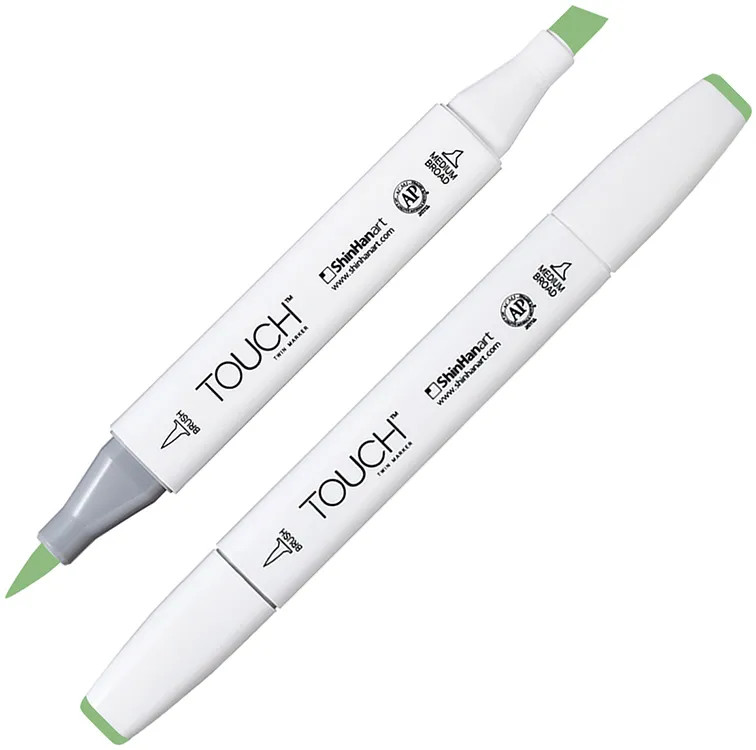 Маркер на спиртовой основе двусторонний, G242 Кобальт зеленый бледный | TWIN Brush | Touch