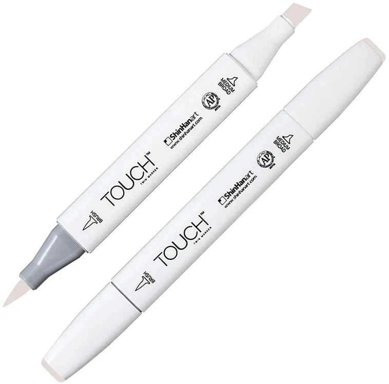 Маркер на спиртовой основе двусторонний, WG1 Серый теплый | TWIN Brush | Touch