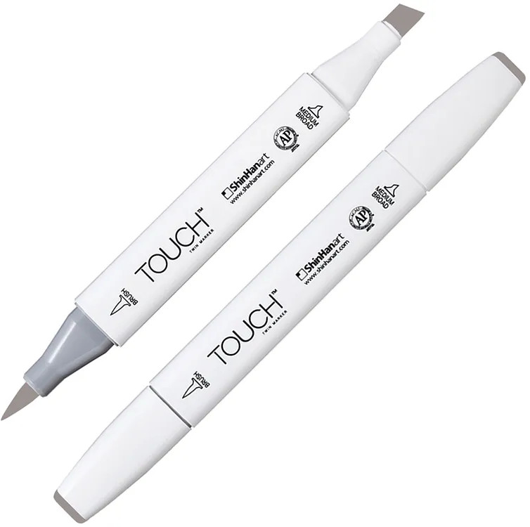 Маркер на спиртовой основе двусторонний, WG5 Серый теплый | TWIN Brush | Touch