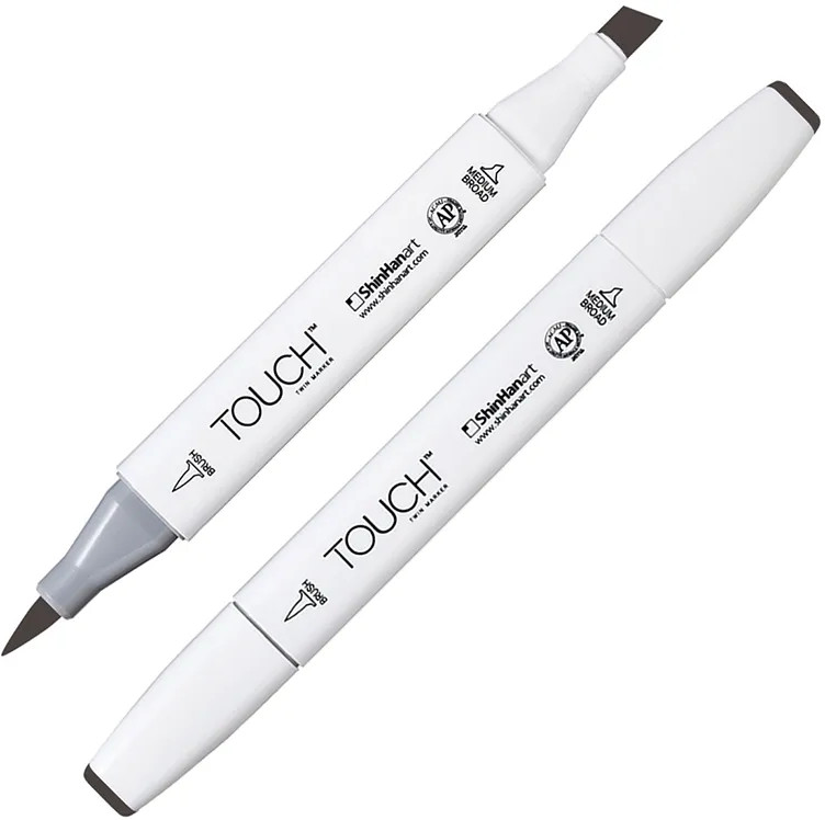 Маркер на спиртовой основе двусторонний, WG9 Серый теплый | TWIN Brush | Touch