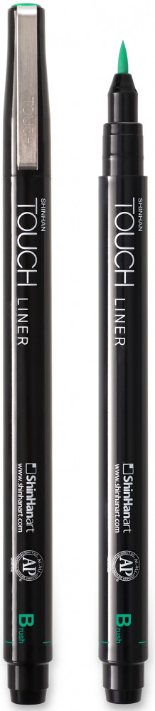 Ручка капиллярная, зелёный | Liner Brush | Touch