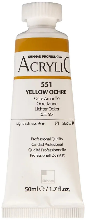Краска акриловая, № 551 Охра желтая | Professional | ShinHan Art