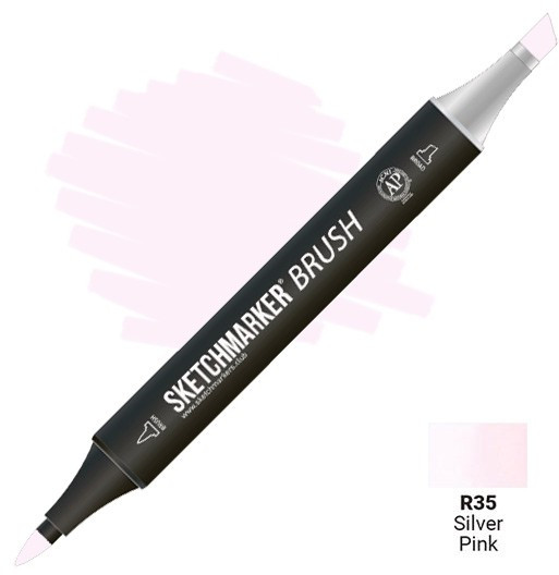 Маркер-кисть двусторонний, R35 Серебристо розовый | Sketchmarker Brush | Sketchmarker