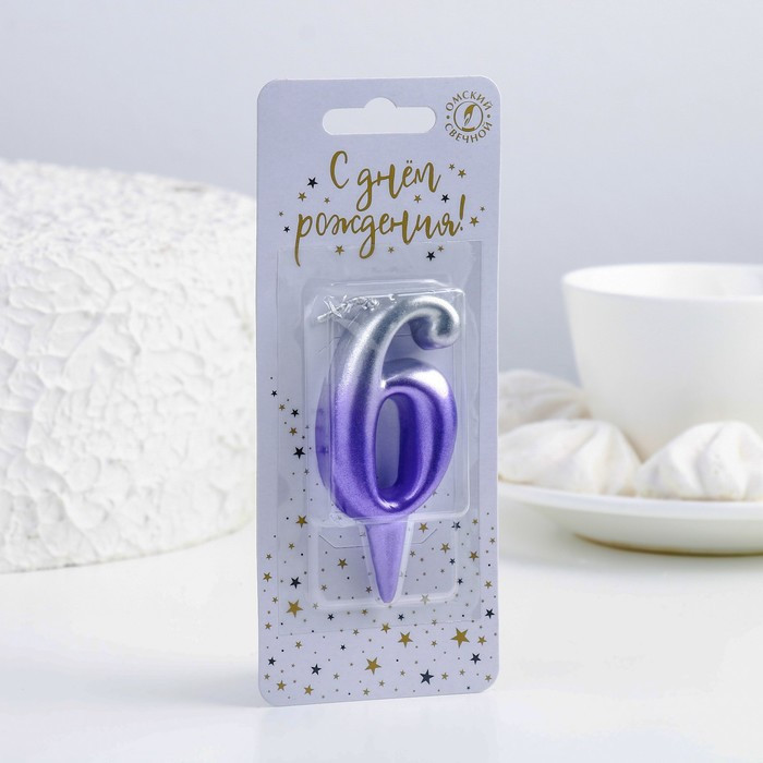 Свеча в торт «Овал» | Омский свечной завод